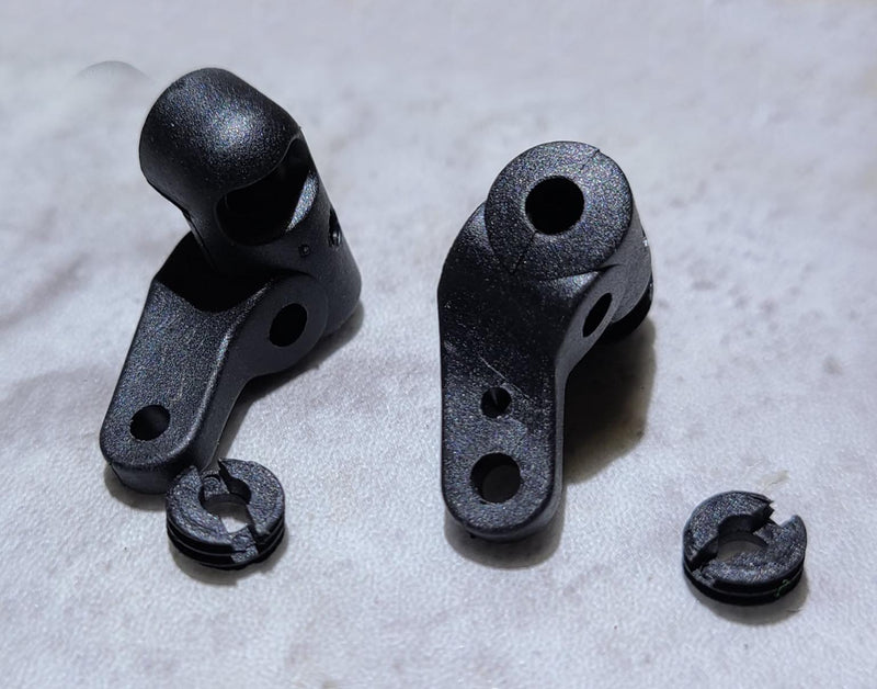 3222 - CRC Steering Block, marked for dual Ackerman positions, CRC front end