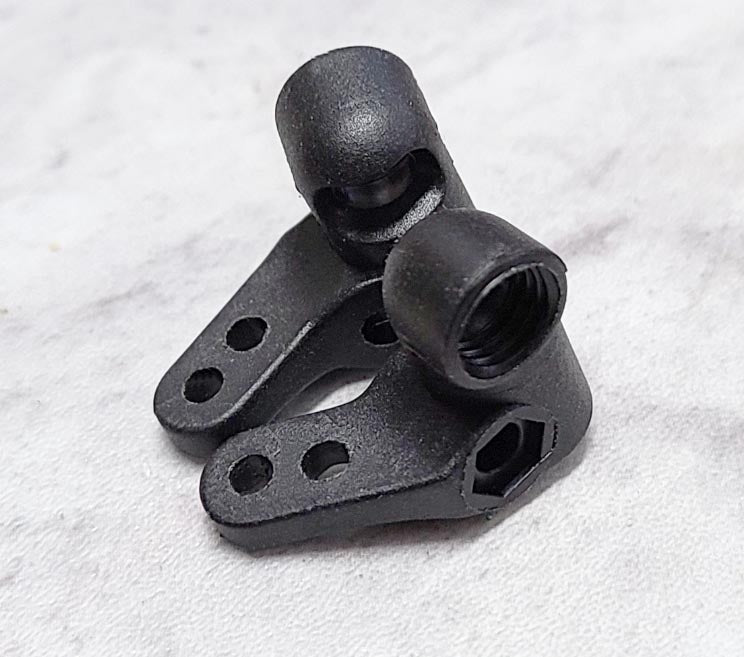 3222 - CRC Steering Block, marked for dual Ackerman positions, CRC front end