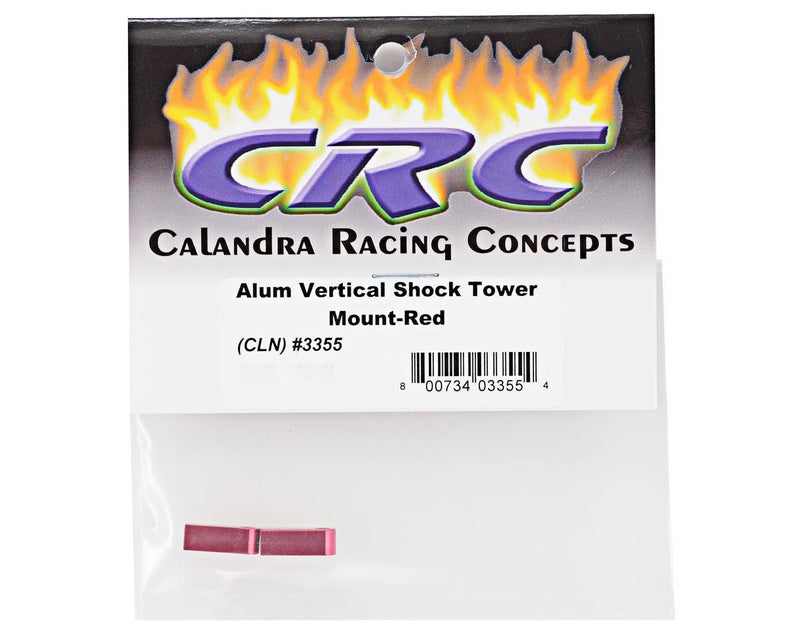 3355 CRC Aluminum Servo Mounts/ Vertical Shock Tower Mount, Red