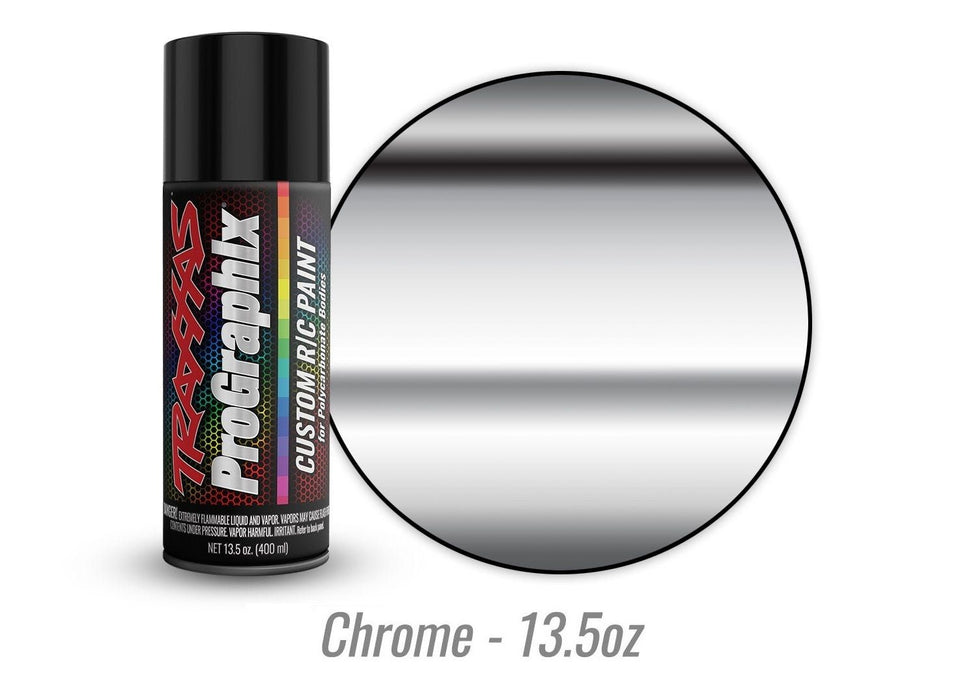 5046X Traxxas Body paint, ProGraphix®, chrome (13.5oz)
