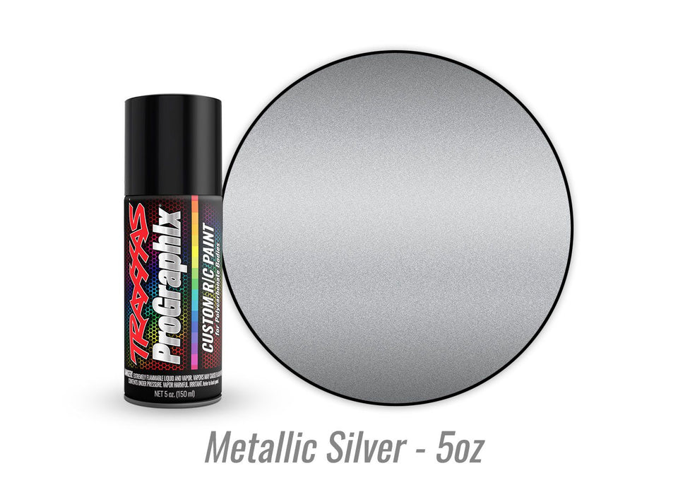 5073 - Traxxas Body paint, ProGraphix®, metallic silver (5oz)