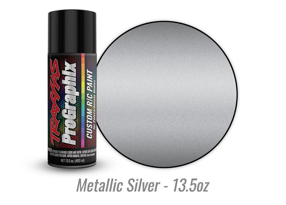 5073X Traxxas Body paint, ProGraphix®, metallic silver (13.5oz)
