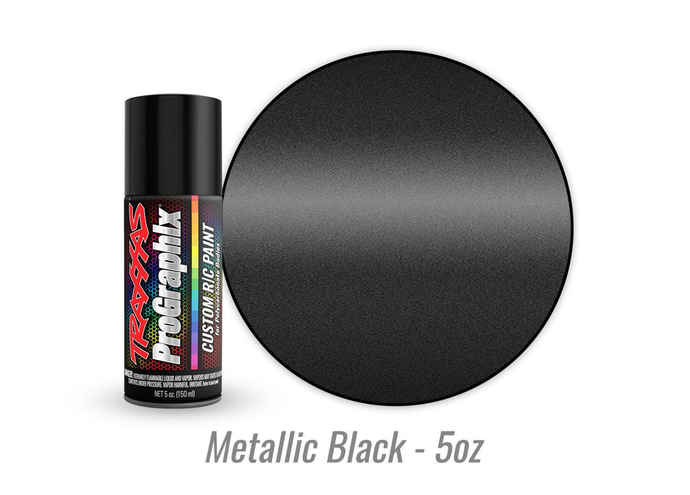 5075 Traxxas Body paint, ProGraphix®, metallic black (5oz)