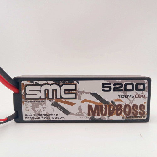 5250-2S1P SMC (T-Style/Deans) Mudboss 7.4V 5200mAh 50C Hardcase