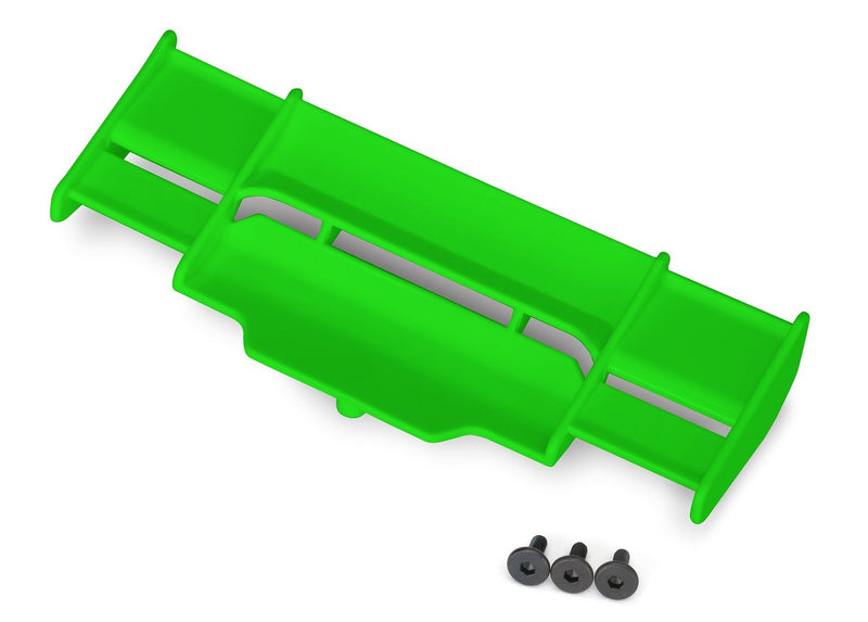 6721G Traxxas - Wing, Rustler® 4X4 (green)/ 3x8 FCS (3) -