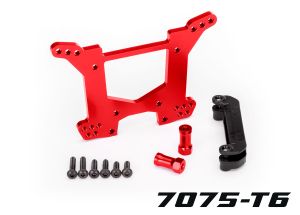 6738R Traxxas Rear Shock Tower Aluminum Red