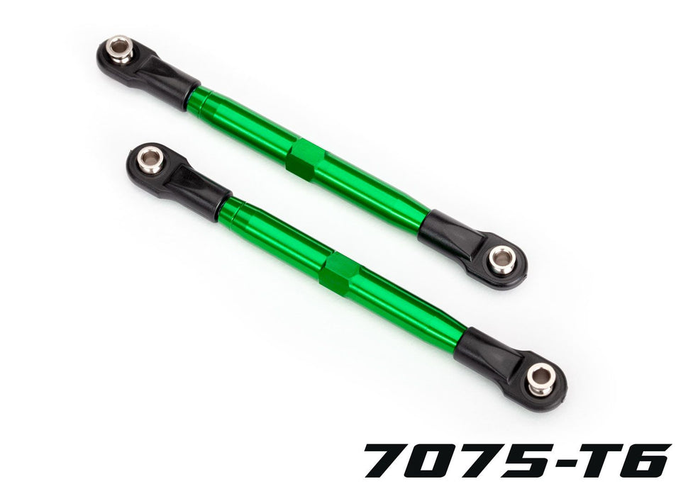 6742G - Traxxas Toe links (TUBES green-anodized, 7075-T6 aluminum, stronger than titanium) (87mm) (2) / rod ends (4) aluminum wrench (1)