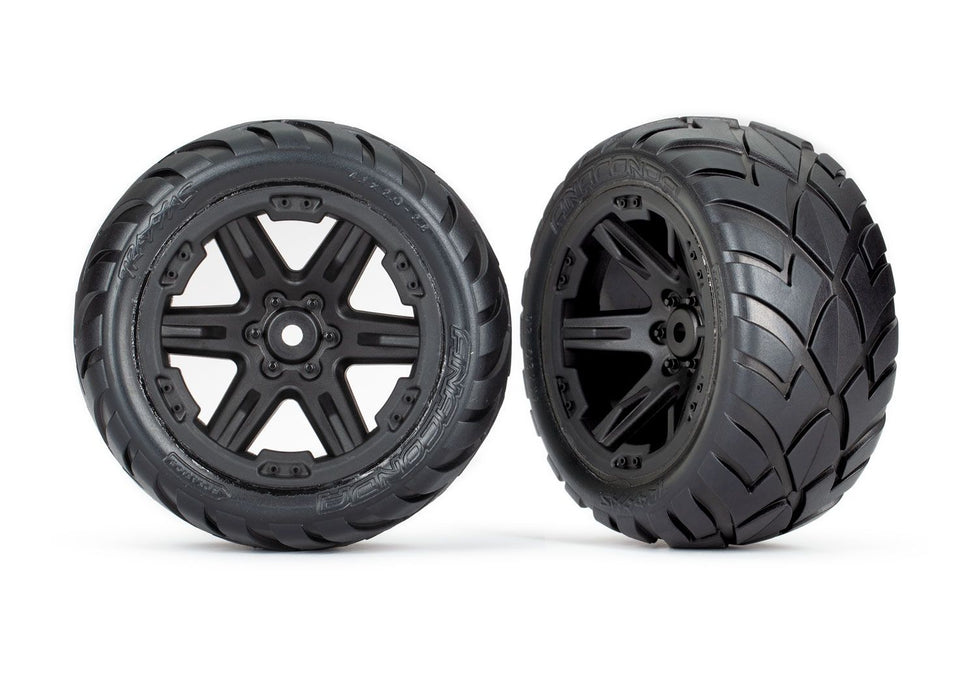 6768 Traxxas Tire & Wheel RXT Black Anaconda 2WD REAR