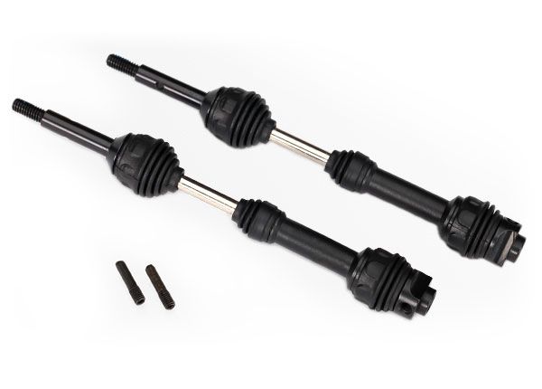 6852R - Traxxas Driveshafts, rear, steel-spline constant-velocity (complete assembly) (2)