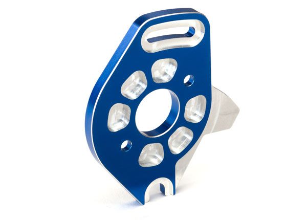 6890X Traxxas Plate, motor, 6061-T6 aluminum (blue-anodized)