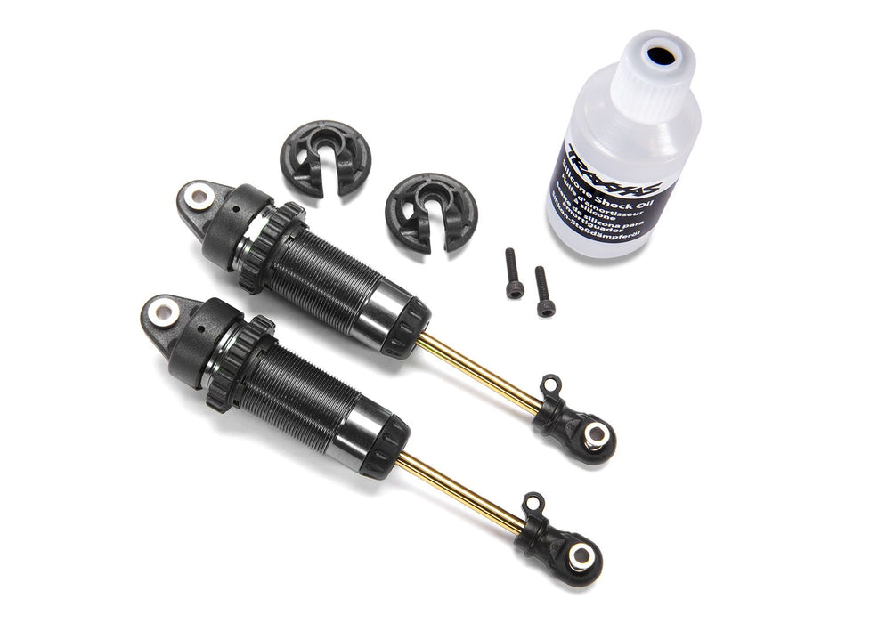 7462X Traxxas Shocks, GTR xx-long hard-anodized, PTFE-coated bodies with TiN shafts (assembled) (2) (without springs)