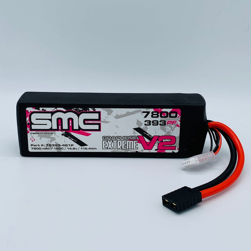 78393-4S1P - SMC True Spec Extreme Graphene V2 14.8V 7800mAh 120C with G10 plates