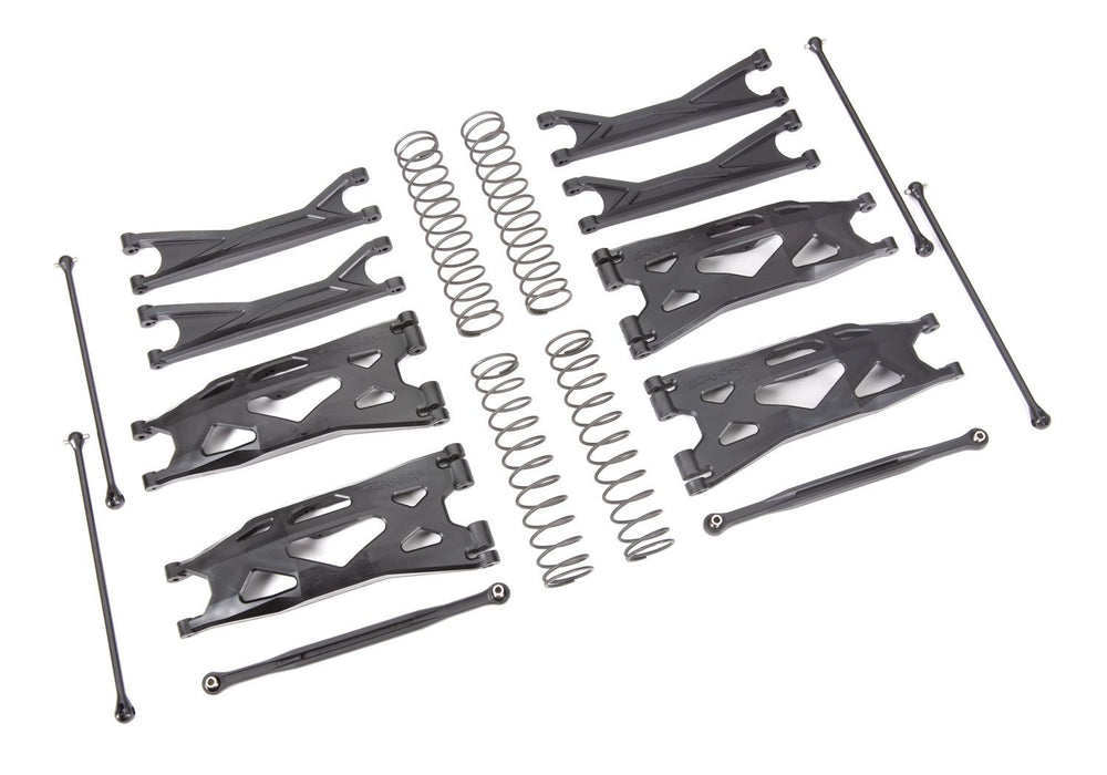 7895 - Traxxas Suspension kit, X-Maxx® WideMaxx®, Black (includes front & rear suspension arms, front toe links, driveshafts, shock springs)