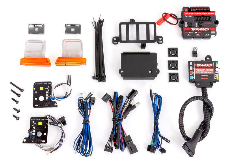 8035A - LED light set, complete with power supply (contains headlights, tail lights, side marker lights, & distribution block) (fits #8010 body)