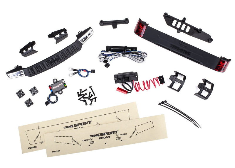 8085 - LED light set, complete with power supply (contains headlights, tail lights, & distribution block) (fits #8111 or #8112 body)
