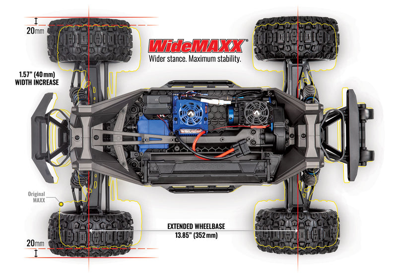 89086 Traxxas Maxx 1/10 scale monster truck. Fully assembled, Ready-To-Race®, with TQi™ 2.4GHz radio system