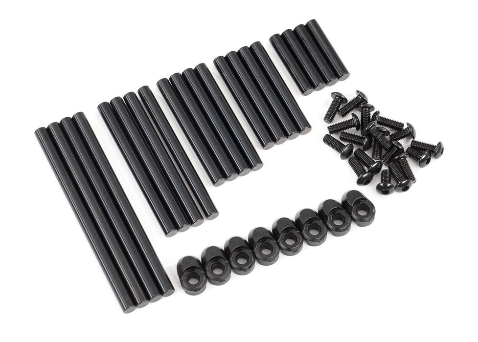 8940X - Traxxas Complete Pin Set - complete (hardened steel), 4x64mm (4), 4x22mm (4), 4x38mm (4), 4x33mm (4), 4x47mm (4)/ 3x8mm BCS (14)/ 3x6mm BCS (4)/ retainers