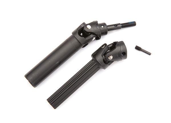 8950 -Traxxas Driveshaft assembly, front or rear, Maxx® Duty (1) (left or right) (fully assembled, ready to install)/ screw pin