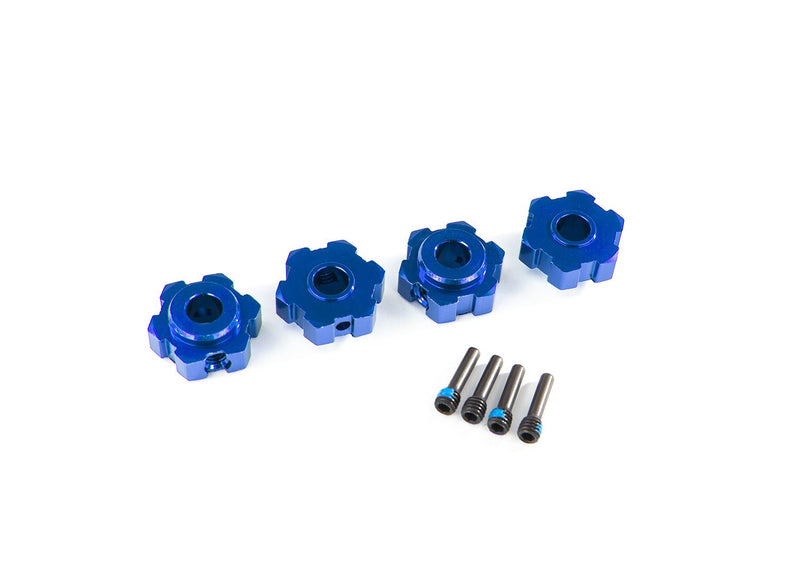 8956X Traxxas Wheel Hubs Hex Aluminium Blue