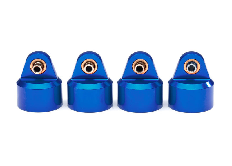 8964X Traxxas Shock Caps, aluminum (blue-anodized) GT-Maxx Shocks