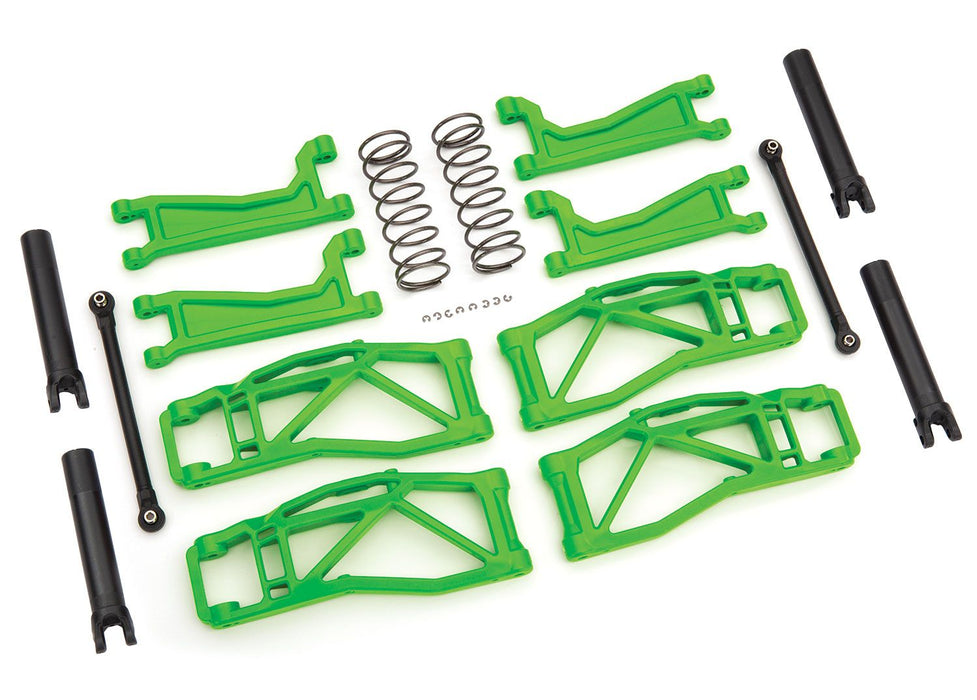 8995G - Suspension kit, WideMaxx™, green (includes front & rear suspension arms, front toe links, outer half shafts (extended), rear shock springs)