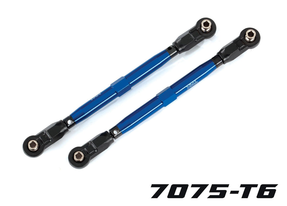 8997X - Traxxas Toe Links WIDEMAXX, Front (Tube 6061-T6 Aluminum) (2) (Blue)