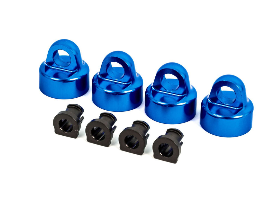 9664X Shock Caps, Aluminum, GT-Maxx Shocks (4), Spacers (4) BLUE