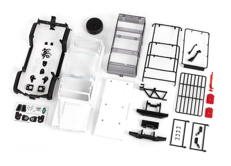 9712 Body, Land Rover® Defender®, complete (unassembled) (white, requires painting)
