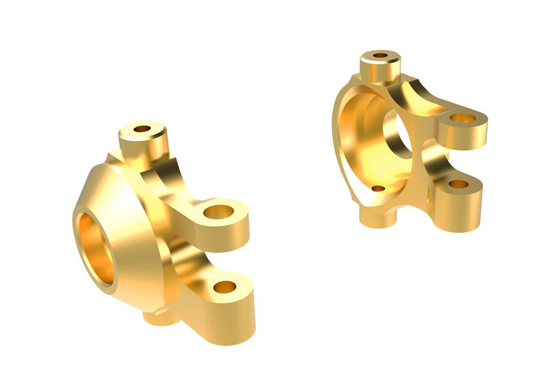 9737 Traxxas Steering Blocks Brass (Left & Right) 2.5x12mm BCS with Threadlock