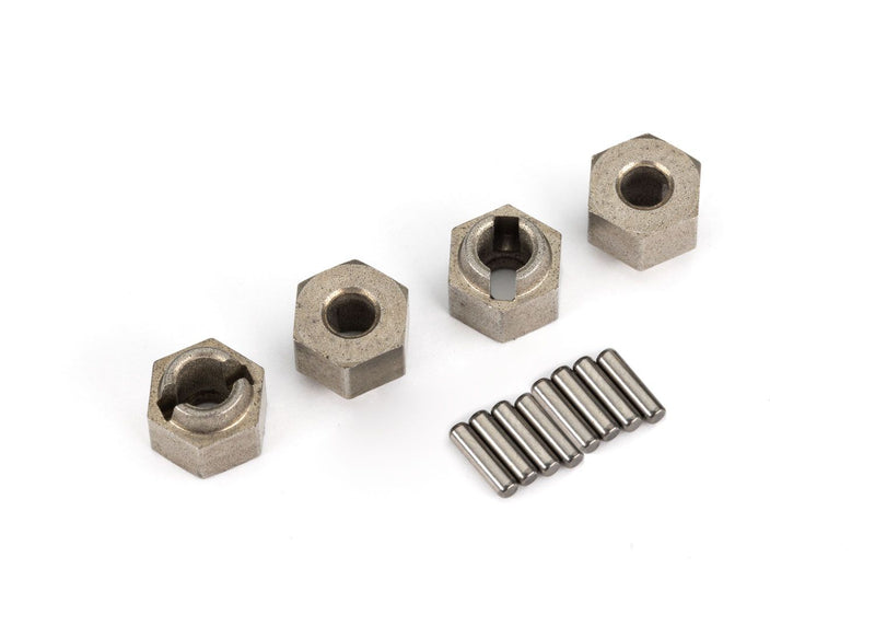 9750A Wheel Hubs, 7mm Hex (Steel) (4)/ Axle Pins (8)