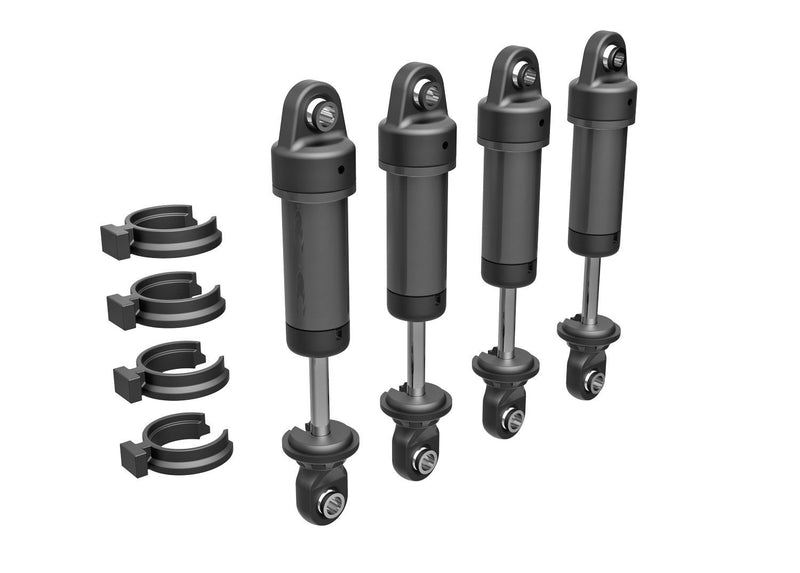 9764-Gray Traxxas Shocks, GTM 6061-T6 Aluminum (Fully Assembled w/o Springs) (4) (Gray)