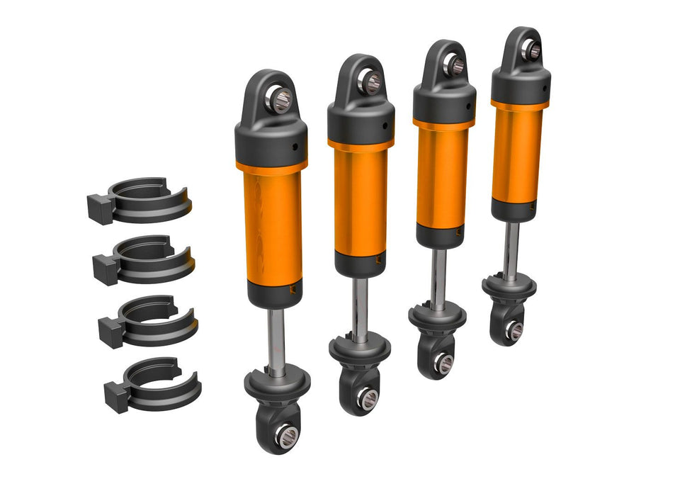 9764-Orange Traxxas Shocks, GTM 6061-T6 Aluminum (Fully Assembled w/o Springs) (4) (Orange)