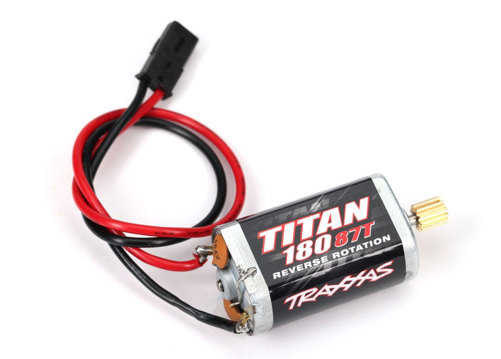 9775 Motor, Titan® 87T (87-turn, 180 size)/ pinion gear, 11-tooth (metal)