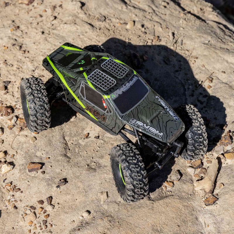 AXI00003T1 AX24 XC-1 4WS 1/24 Scale Mini Crawler RTR GREEN