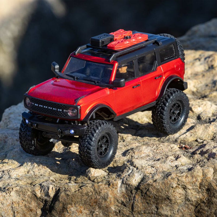 AXI00006T1 1/24 SCX24 2021 Ford Bronco 4WD Truck Brushed RTR, Red