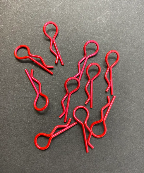 469-02 RED Painted McAllister Body Clips