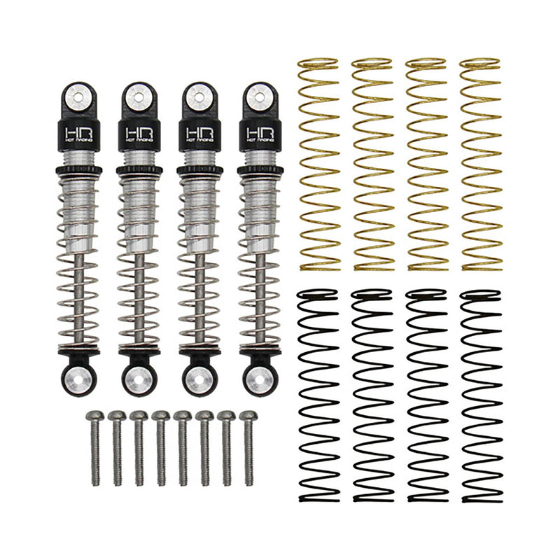 SXTF428LT Hot Racing Aluminum Threaded Long Travel Shocks Set (4): SCX24