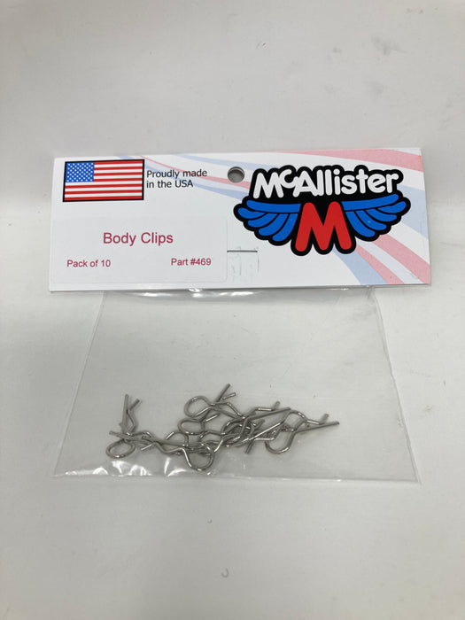 469-14 Metallic Chrome McAllister Body Clips