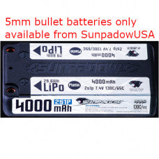 JR0031 Sunpadow 7.4V 4000mAh 130C/65C LiPo Battery Platin Series 5MM Plug