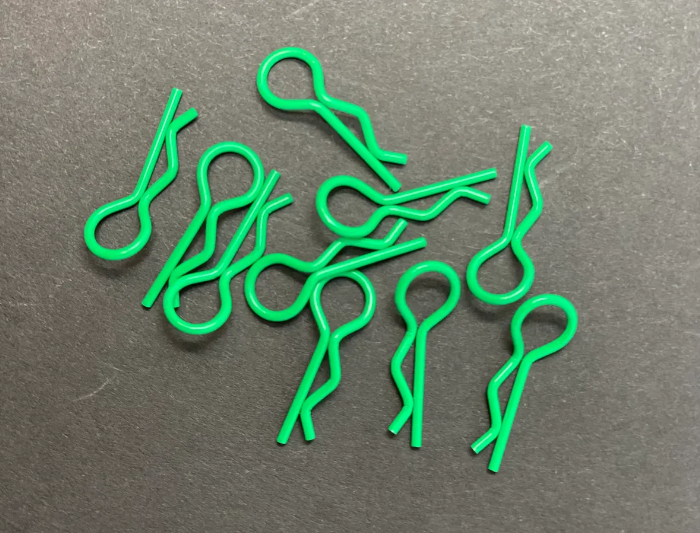 469-06 GREEN Painted McAllister Body Clips