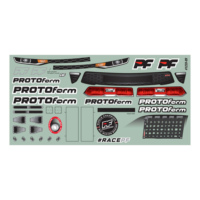 1239-25 Protoform RT-C Light Weight Clear Body for Oval