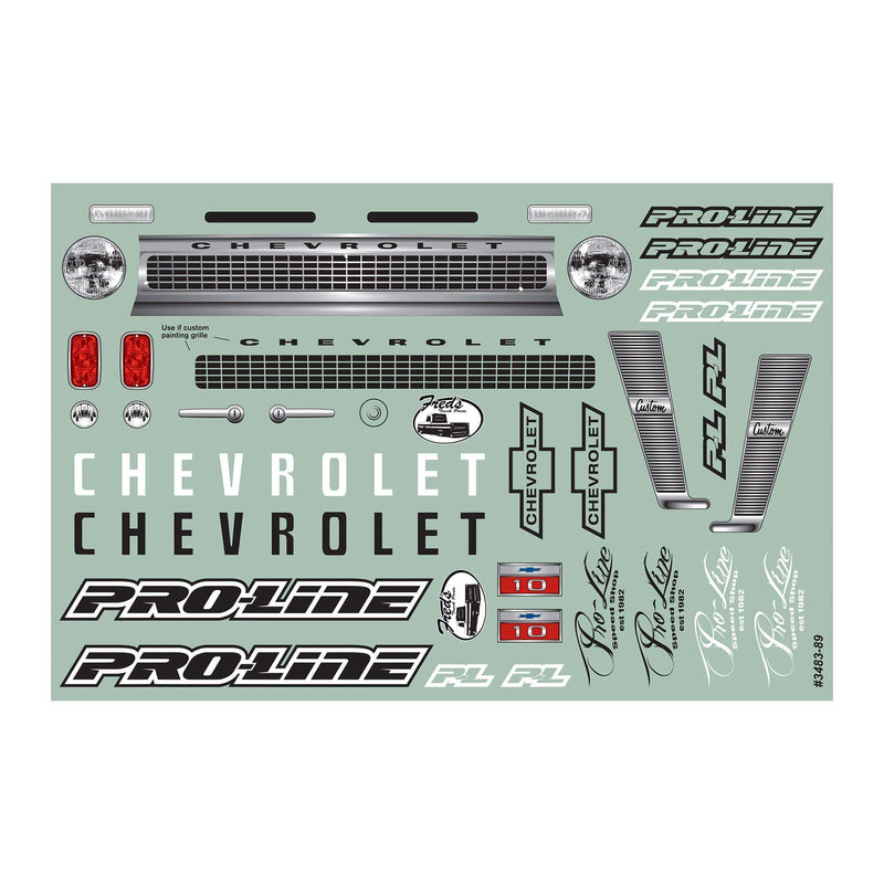 3483-00 Proline 1966 Chevrolet® C-10™ Clear Body (Cab & Bed) for SCX10™ Trail Honcho™ 12.3" (313mm) Wheelbase