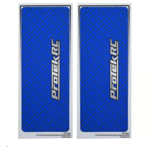 PTK-1102-BLU Protek RC Universal Chassis Protective Sheet (Blue) (2)