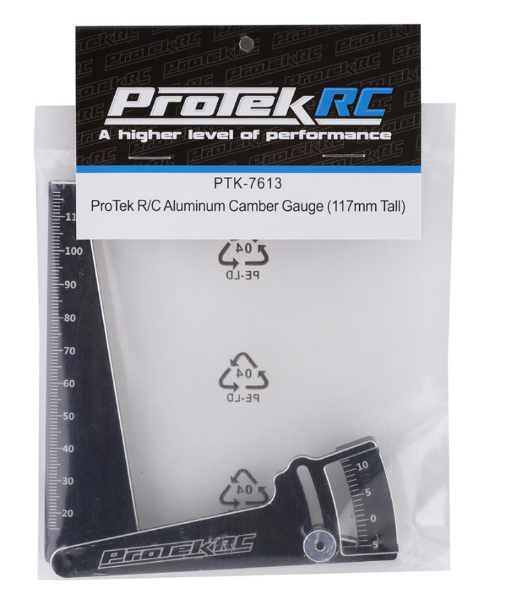 PTK-7613 ProTek RC Aluminum Camber Gauge (117mm Tall)