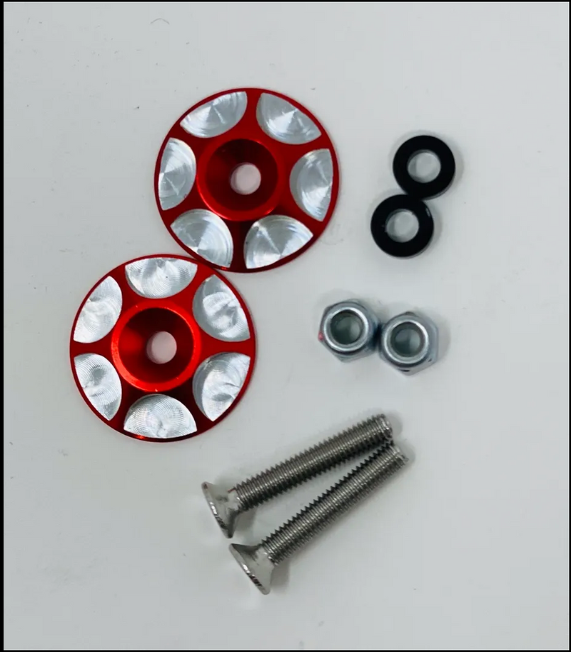 443-1 McAllister Racing Large Sprint Car Wing Buttons, Red