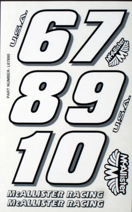 L67890 Mcallister Large Numbers 678910