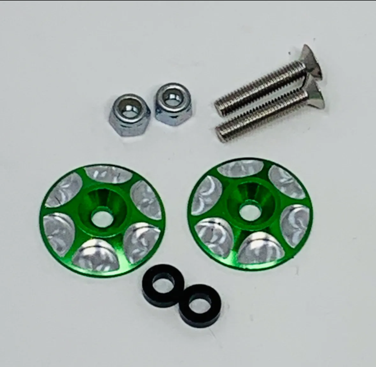 443-3 McAllister Racing Large Sprint Car Wing Buttons, Green