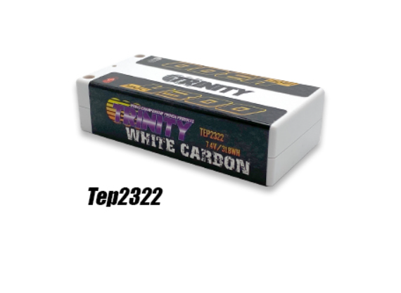 TEP2322 White Carbon 2S 4300mAh 130C Shorty