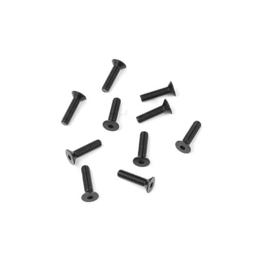 TKR1303 – M2.5x10mm Flat Head Screws (black, 10pcs)