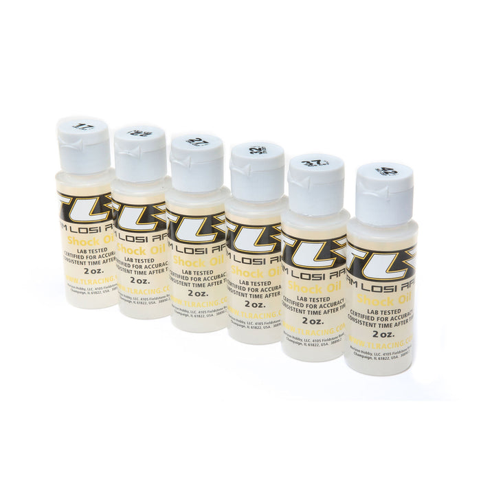 TLR74019 - TLR Shock Oil, 6Pk, 17.5, 22.5, 27.5, 32.5, 37.5, 42.5 2oz